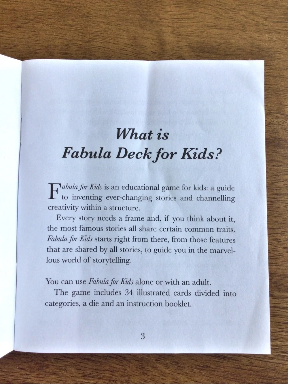 Fabula Deck for Kids – Storytelling Cards – Summer Learning Tool - NWOT